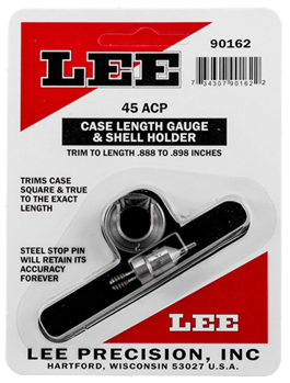 40546 Lee Precision 90162 Case Length Gauge  Silver 45 ACP Steel