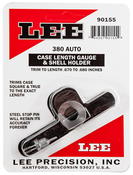 40876 Lee Precision 90155 Case Length Gauge  380 ACP Steel Works With Cutter/Lock Stud