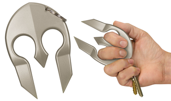 Ps Products 41277 SPARTAN-SL PS SPARTAN SELF DEFENSE KYCHN SLVR