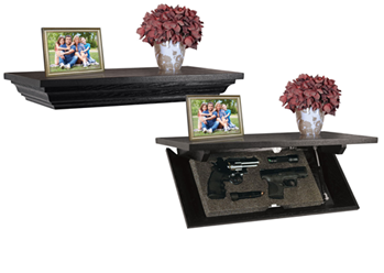 Ps Products 41284 PSP CC24E Concealment Shelf Gun Safe Magnetic Latch Key Wood Brown