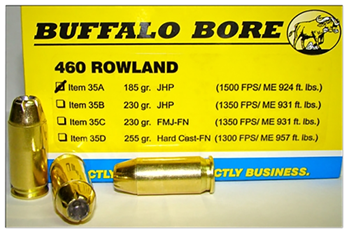 42246 Buffalo Bore Ammunition 35A/20 Heavy  460 Rowland 185 gr Jacketed Hollow Point (