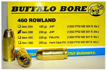 42248 Buffalo Bore Ammunition 35B/20 Pistol  460 Rowland 230 gr Jacketed Hollow Point