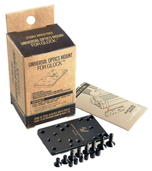 Strike Industri 42277 Strike GLOCKGUM G.U.M. Universal Optic Mount 1-Piece Black for Glock