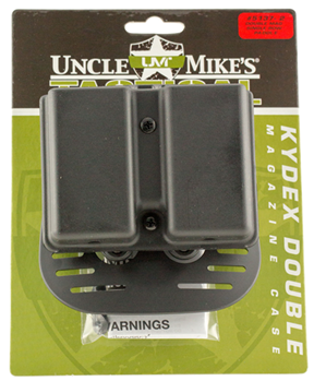 Michaels Of Ore 43994 Uncle Mike's 51372 Kydex Double Mag Case with Black Finish, 1.75" Belt Size & Pa
