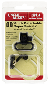 Michaels Of Ore 44139 Uncle Mikes 10012 Quick Detach Sling Swivels 1"  Black Steel