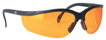 Gsm Outdoors 44254 Walker's GWPAMBLSG Sport Glasses  99% UV Rated Polycarbonate Amber Lens with Bla