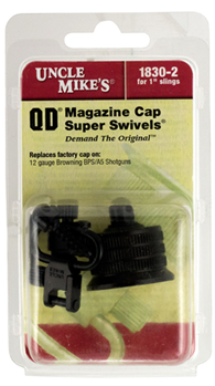 Michaels Of Ore 44432 Uncle Mike's 18302 Mag Cap Swivel Set made of Steel with Blued Finish, 1" Loop S