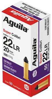 44455 Aguila 1B220339 Super Colibri  22 LR 20 gr Subsonic Lead 50 Bx/20 Cs