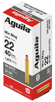 44460 Aguila 1B222401 Silver Eagle High Velocity 22 WMR 40 gr Semi-Jacketed Soft Point