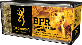 Browning Ammuni 44529 Browning Ammo B195122050 BPR  22 WMR 40 gr Jacketed Hollow Point (JHP) 50 Bx/ 20