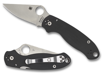 44913 Spyderco C223GP Para 3  2.95" Folding Clip Point Plain CPM S45VN SS Blade Black