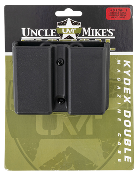 Michaels Of Ore 45465 Uncle Mikes 51361 Kydex Double Mag Case Fits Belt Loops up to 1.75" Black