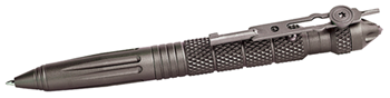 Camp Co 4601 Uzi Accessories UZITACPEN4GM Tactical Pen Glassbreaker Gun Metal Aluminum 6" Lon