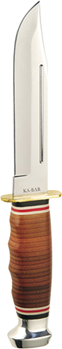Kabar 46393 Ka-Bar 1235 Marine Hunter  5.88" Fixed Clip Point Plain 4116 Stainless Steel Bla