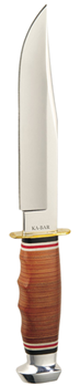Kabar 46396 Ka-Bar 1236 Bowie  6.94" Fixed Clip Point Plain 4116 Stainless Steel Blade Stack