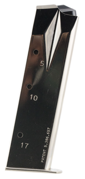 Mecgar 48128 MEC-GAR RP8517N Ruger P85/89/93/94/95/PC9 9mm 17 rd Nickel Finish