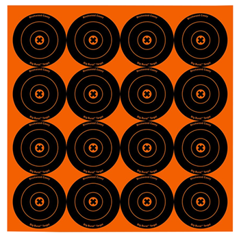 Birchwood Labor 48225 Birchwood Casey 36348 Big Burst  Self-Adhesive Paper Black/Orange 3" Bullseye 48