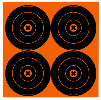 Birchwood Labor 48226 Birchwood Casey 36612 Big Burst  Self-Adhesive Paper Black/Orange 6" Bullseye 12