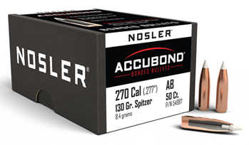 Nosler 48660 54987 NOSLER 270 CAL 130GR ACCUBOND 50CT