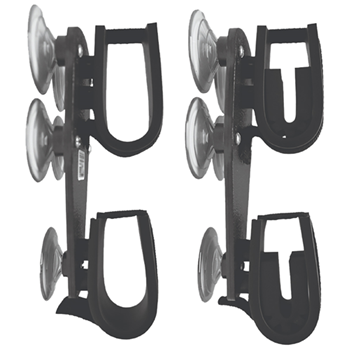 49401 Rugged Gear 10020 Suction Cup Gun Rack Black Metal Universal