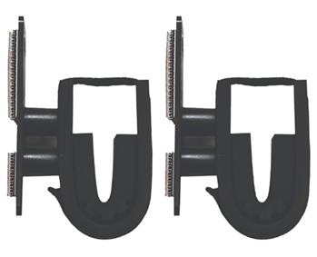 49428 Rugged Gear 10030 Dual Lock Gun Holder Rifle/Shotgun Black Metal