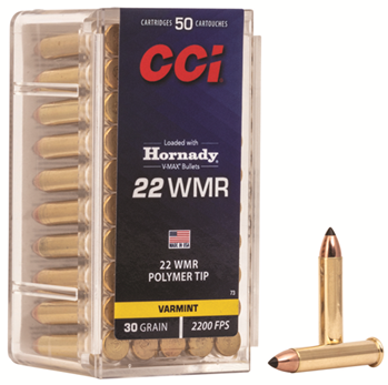 Cci/speer 49834 CCI 0073 Varmint  22 WMR 30 gr V-Max Polymer Tip 50 Bx/ 40 Cs