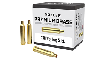50358 Nosler 10147 Unprimed Cases  270 Wthby Mag Rifle Brass 50 Per Box