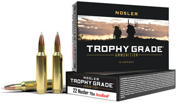 50363 Nosler 60918 Trophy Grade  22 Nosler 70 gr AccuBond 20 Bx/ 20 Cs