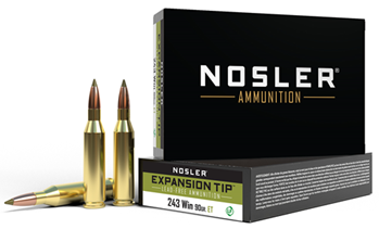 50379 Nosler 40030 E-Tip  243 Win 90 gr E-Tip Lead-Free 20 Bx/ 10 Cs