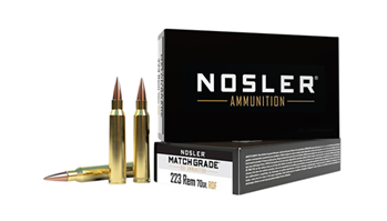 50403 Nosler 60130 Match Grade RDF 223 Rem 70 gr Hollow Point Boat-Tail (HPBT) 20 Bx/