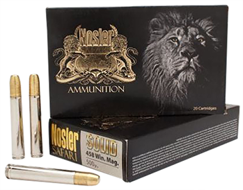 50413 Nosler 40630 Safari  458 Lott 500 gr Nosler Solid 20 Bx/ 10 Cs