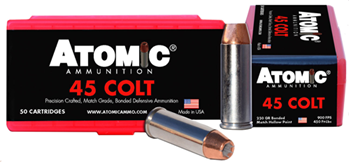Atomic Ammuniti 50440 Atomic 00444 Pistol  45 Colt (LC) 250 gr Bonded Match Hollow Point 50 Bx/ 10 Cs