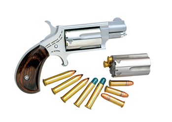 North American Arms 22 MAGNUM NAA 22MSC 22 Mag w/22LR Cylinder 1.12" 5rd Rosewood Grip Matte SS