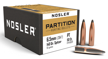 Nosler 51307 16321 NOSLER 6.5MM 140GR SP PARTITION 50CT