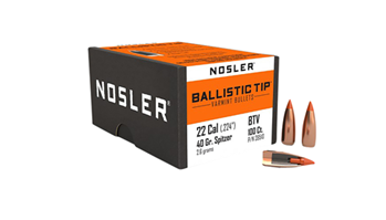 51390 Nosler 39510 Ballistic Tip Varmint .22 Cal .224 40 gr Spitzer Point 100 Per Box