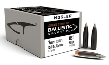 51476 Nosler 51110 Ballistic Silvertip  7mm .284 150 GR Spitzer Point 50 Per Box