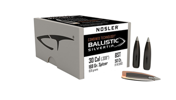 51478 Nosler 51160 Ballistic Silvertip  30 Caliber .308 168 GR Spitzer Point 50 Per Bo