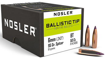 Nosler 51650 24095 NOSLER 6MM 95GR BALLISTIC TIP 50CT