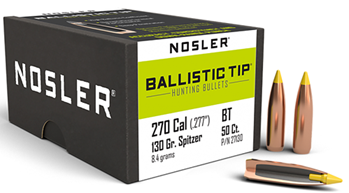 Nosler 51654 27130 NOSLER 270 CAL 130GR 50CT