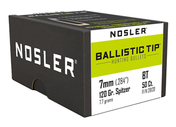 51657 Nosler 28120 Ballistic Tip Hunting 7mm .284 120 GR Spitzer 50 Per Box