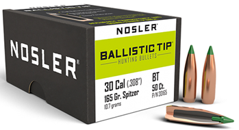 Nosler 51662 30165 NOSLER 30 CAL 165GR 50CT
