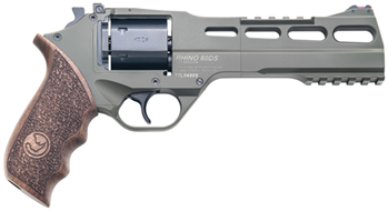 RHINO Chiappa Firearms 340282 Rhino 60DS 357 Mag 6" 6 Round OD Green Walnut Grip