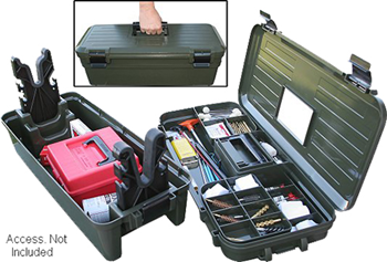 Mtm Molded Prod 54147 MTM Case-Gard RBMC-11 Shooting Range Box  Forest Green Plastic 25" x 11.50" x 8.