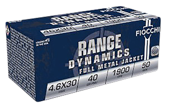 Fiocchi Ammunit 54472 Fiocchi 46EXA Training Dynamics  4.6x30mm H&K 40 gr Full Metal Jacket (FMJ) 50 B