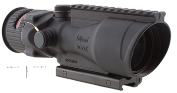 55366 Trijicon 100006 ACOG  Black Hardcoat Anodized 6x 48mm Illuminated Red Chevron 50