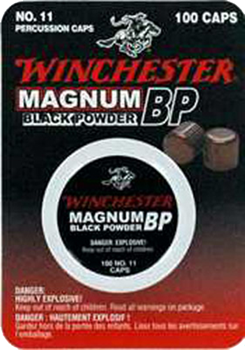 Winchester Ammu 55987 Winchester Ammo SML11 Percussion Cap Magnum Black Powder #11 100 Per Box