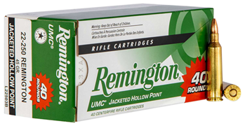 56277 Remington Ammunition 23769 UMC  22-250 Rem 45 gr Jacketed Hollow Point (JHP) 40