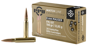 Tr&z Usa Tradin 56422 PPU PPM8 Match  8mm Mauser 200 gr Full Metal Jacket (FMJ) 20 Bx/ 10 Cs