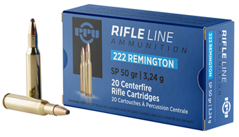 Tr&z Usa Tradin 56430 PPU PP222 Standard Rifle  222 Rem 50 gr Soft Point (SP) 20 Bx/ 50 Cs