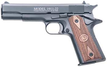 NEW Chiappa Firearms 401038 1911-22 Standard 22 LR SAO 5" 10+1 Walnut Grip Black Sli